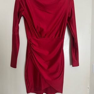 Red mini dress